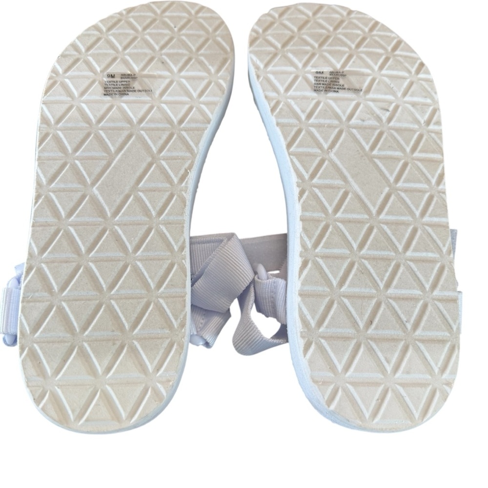 Jambu JBU Womens Aruba Textured Flatform Sandals White Size 9 - Picture 5 of 6